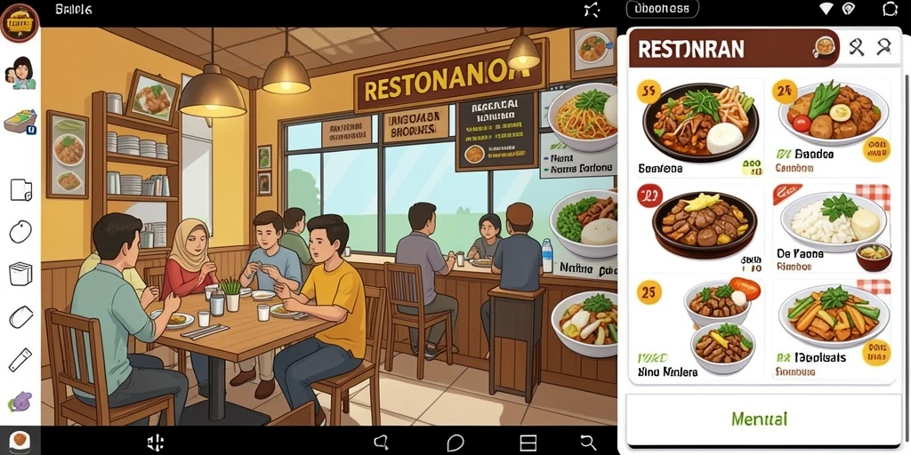Gambar menampilkan karakter utama dalam aksi petualangan.