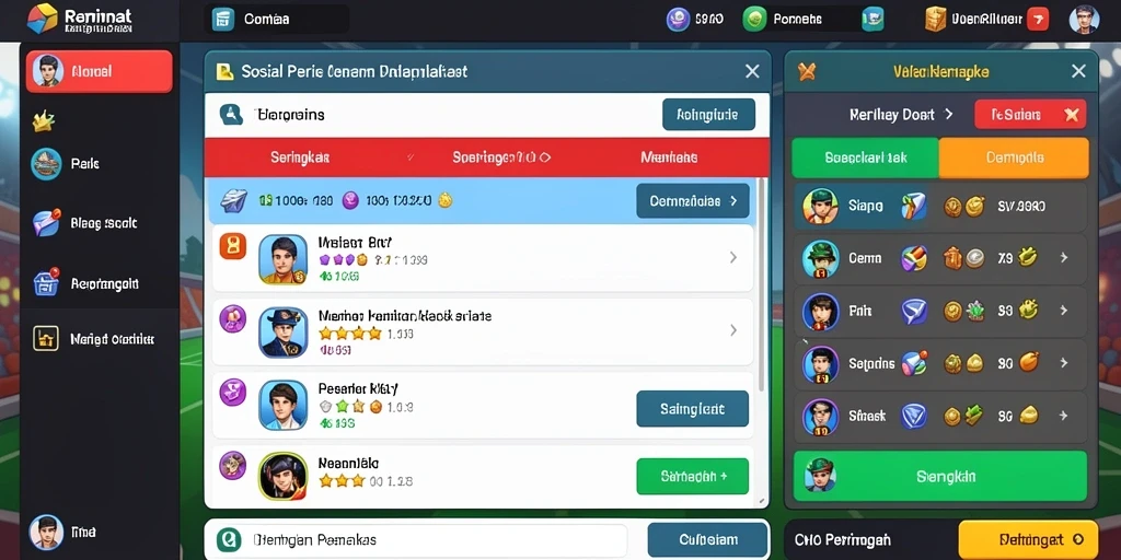 Tampilan permainan yang menarik dan penuh warna.